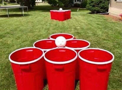 Giant beer pong